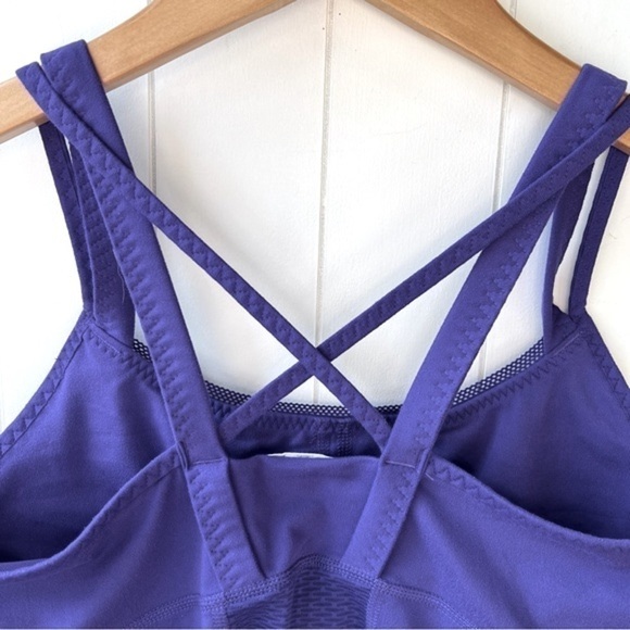 Adidas Women's Purple Criss Cross Workout Tank Top, Size Small. - Picture 6 of 11